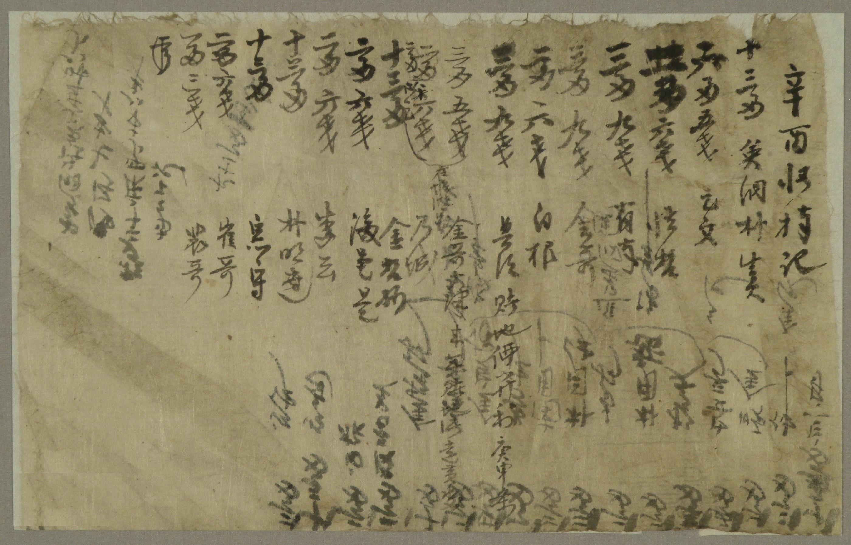 신유년 계전(契錢) 수봉기(收捧記)