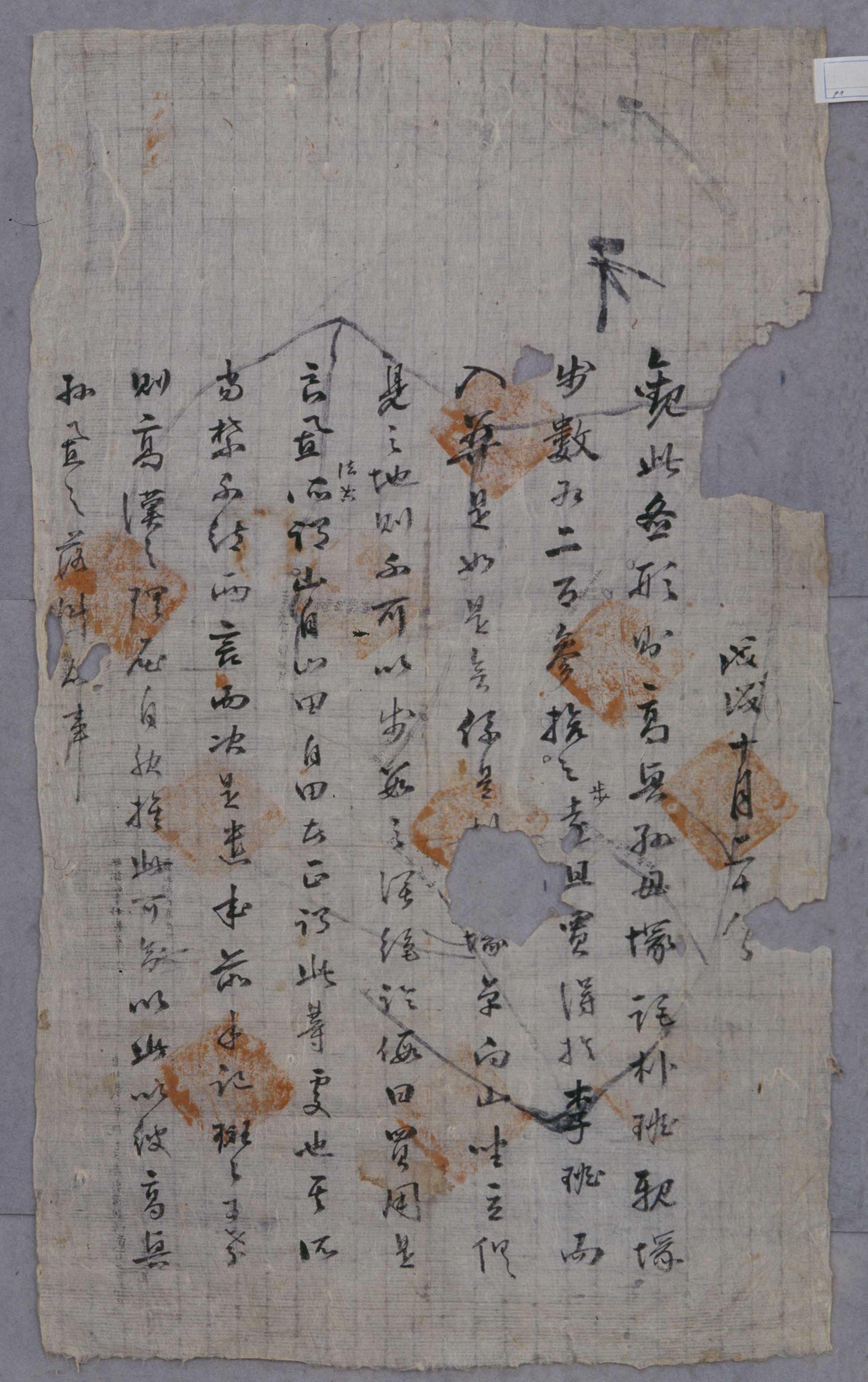 무술년에 관(官)이 박모에게 산송에 대한 처분 내용을 기록하여 발급한 뎨김(題音)